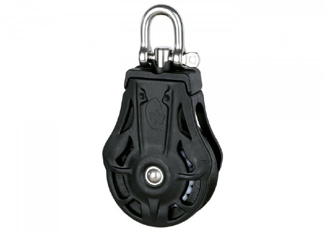 Single ball bearing block, sheave 55, swivel